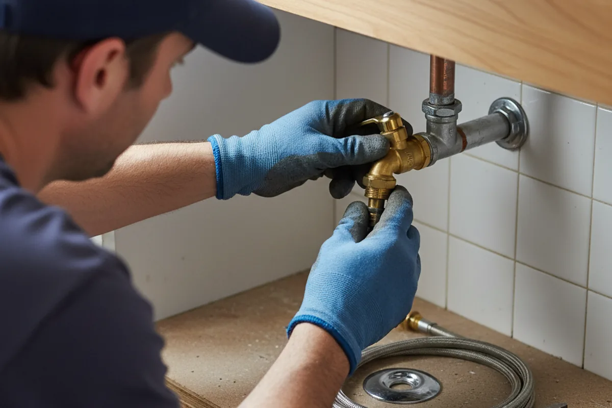Shutoff valve and fitting work during Faucet and Fixture Repair in Acton